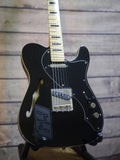 Raven-Guitars Bradocaster 60s Thinline Sparkling Metallic Black